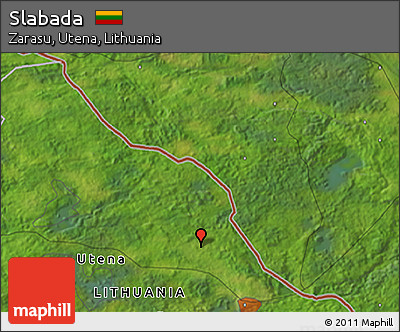Satellite 3D Map of Slabada