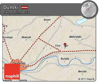 Shaded Relief 3D Map of Dunski