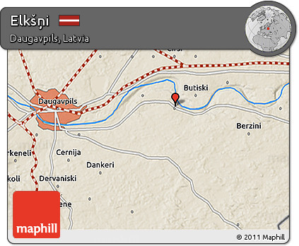 Shaded Relief 3D Map of Elkšņi