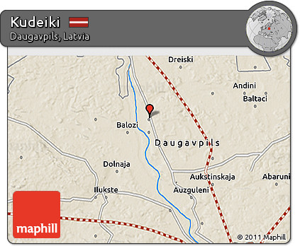 Shaded Relief 3D Map of Kudeiki