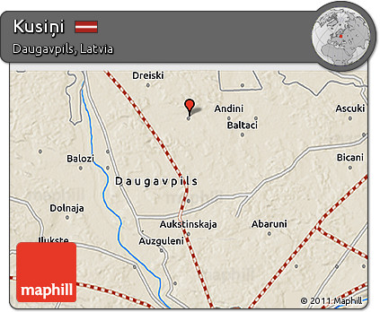 Shaded Relief 3D Map of Kusiņi