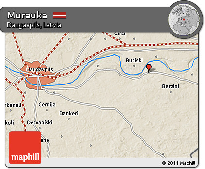 Shaded Relief 3D Map of Murauka