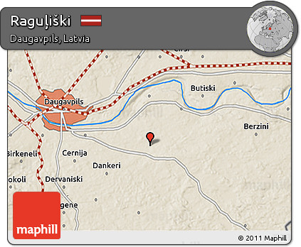 Shaded Relief 3D Map of Raguļiški