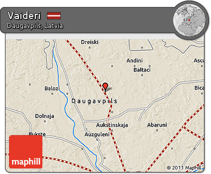 Shaded Relief 3D Map of Vaideri