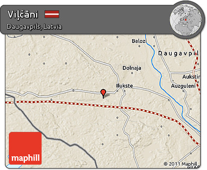Shaded Relief 3D Map of Viļčāni