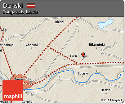Shaded Relief 3D Map of Dunski