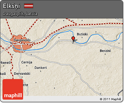 Shaded Relief 3D Map of Elkšņi