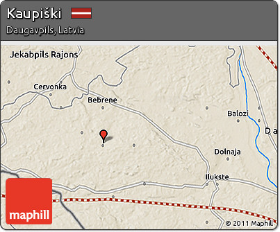 Shaded Relief 3D Map of Kaupiški
