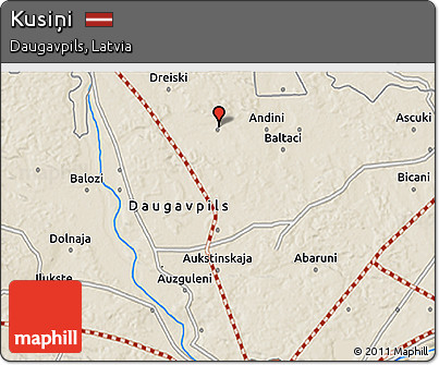Shaded Relief 3D Map of Kusiņi