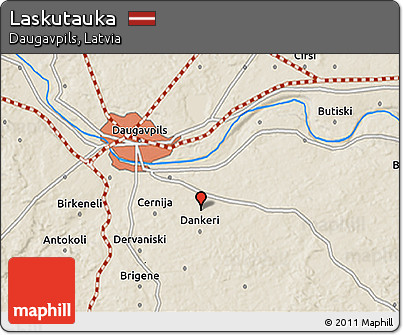 Shaded Relief 3D Map of Laskutauka