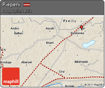 Shaded Relief 3D Map of Piepeni