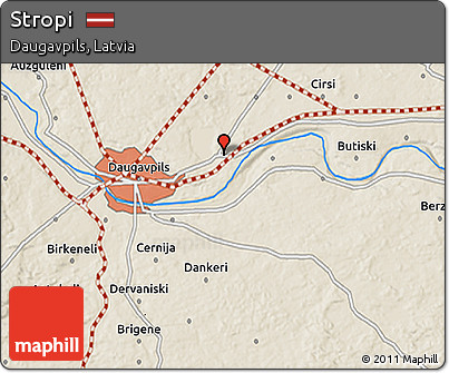 Shaded Relief 3D Map of Stropi