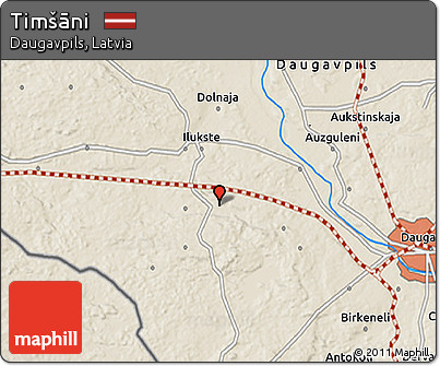 Shaded Relief 3D Map of Timšāni