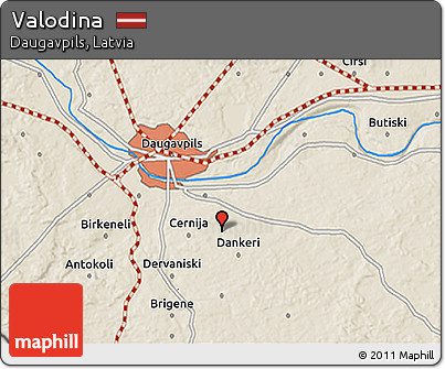 Shaded Relief 3D Map of Valodina