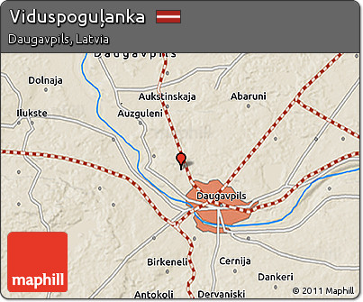 Shaded Relief 3D Map of Viduspoguļanka