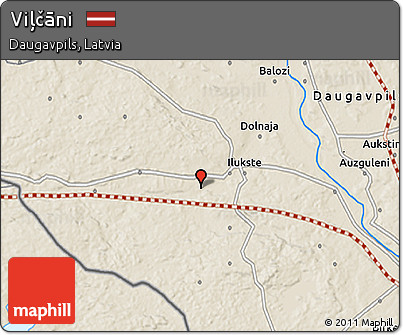 Shaded Relief 3D Map of Viļčāni