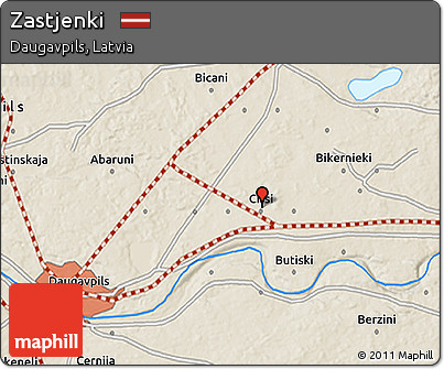 Shaded Relief 3D Map of Zastjenki