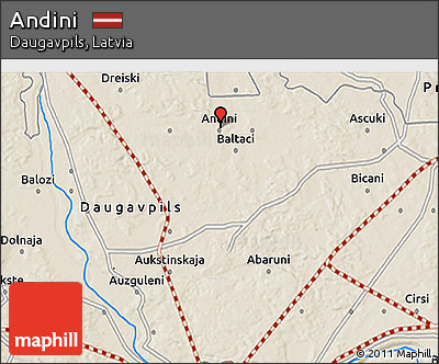 Shaded Relief 3D Map of Andini
