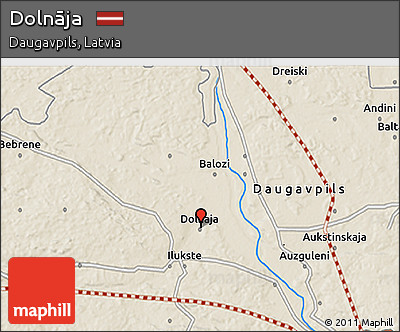 Shaded Relief 3D Map of Dolnāja