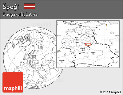 Blank Location Map of Špoģi
