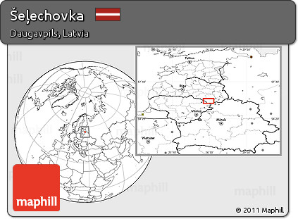 Blank Location Map of Šeļechovka
