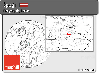 Blank Location Map of Špoģi