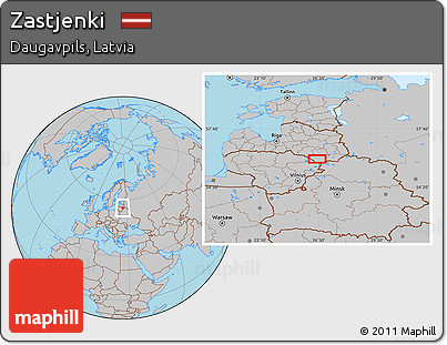 Gray Location Map of Zastjenki