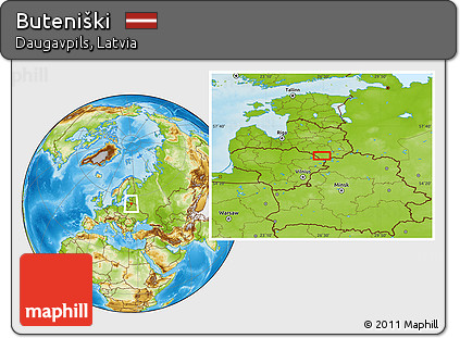 Physical Location Map of Buteniški