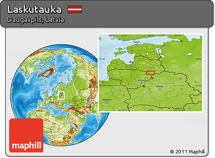 Physical Location Map of Laskutauka