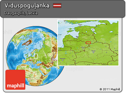 Physical Location Map of Viduspoguļanka