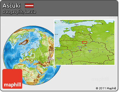 Physical Location Map of Aščuki