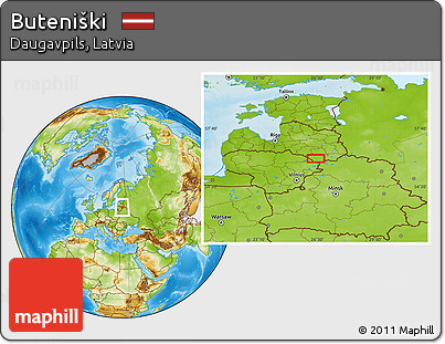 Physical Location Map of Buteniški