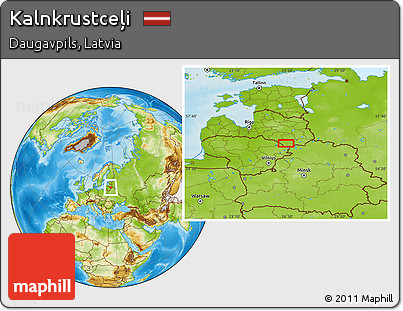 Physical Location Map of Kalnkrustceļi