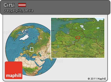 Satellite Location Map of Cirši