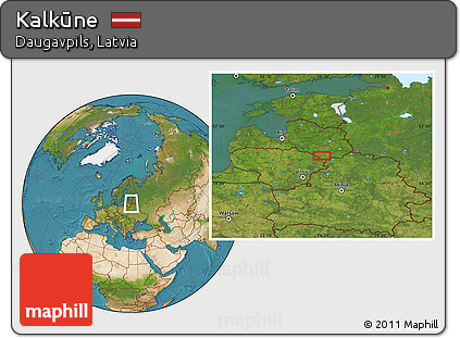 Satellite Location Map of Kalkūne