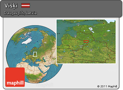 Satellite Location Map of Višķi
