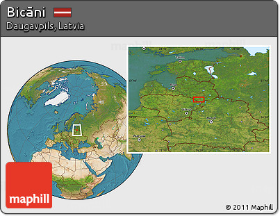 Satellite Location Map of Bicāni