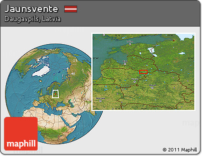 Satellite Location Map of Jaunsvente