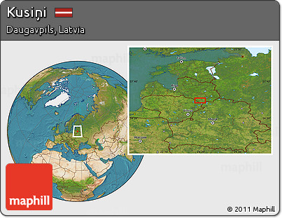 Satellite Location Map of Kusiņi