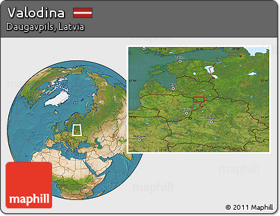 Satellite Location Map of Valodina