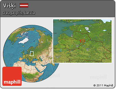 Satellite Location Map of Višķi