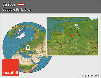 Satellite Location Map of Grīva