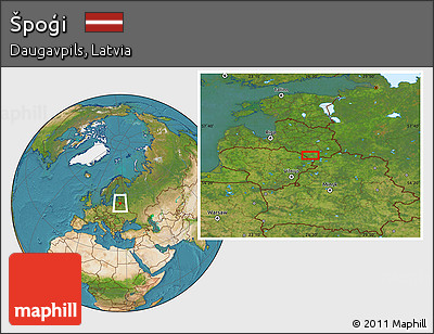 Satellite Location Map of Špoģi