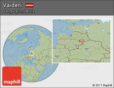 Savanna Style Location Map of Vaideri, hill shading