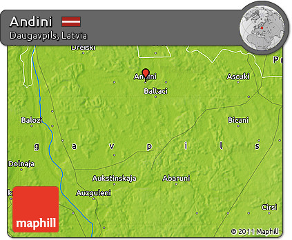 Physical Map of Andini
