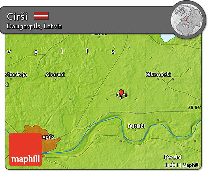 Physical Map of Cirši