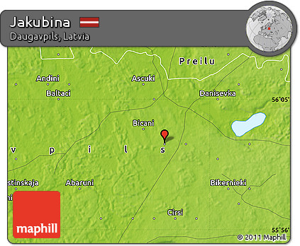 Physical Map of Jakubina