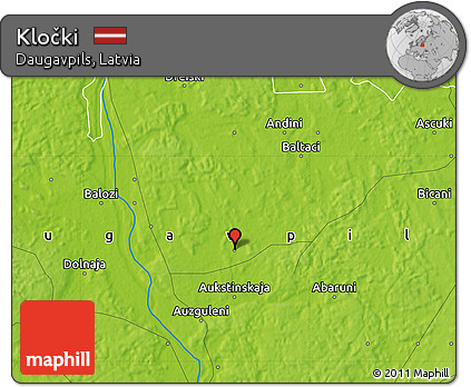 Physical Map of Kločki