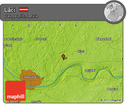Physical Map of Lāči