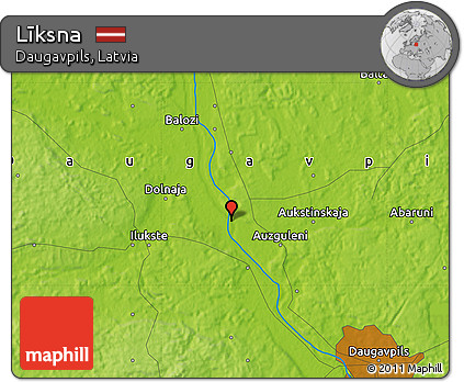 Physical Map of Līksna